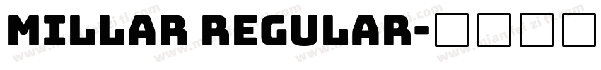 Millar Regular字体转换
